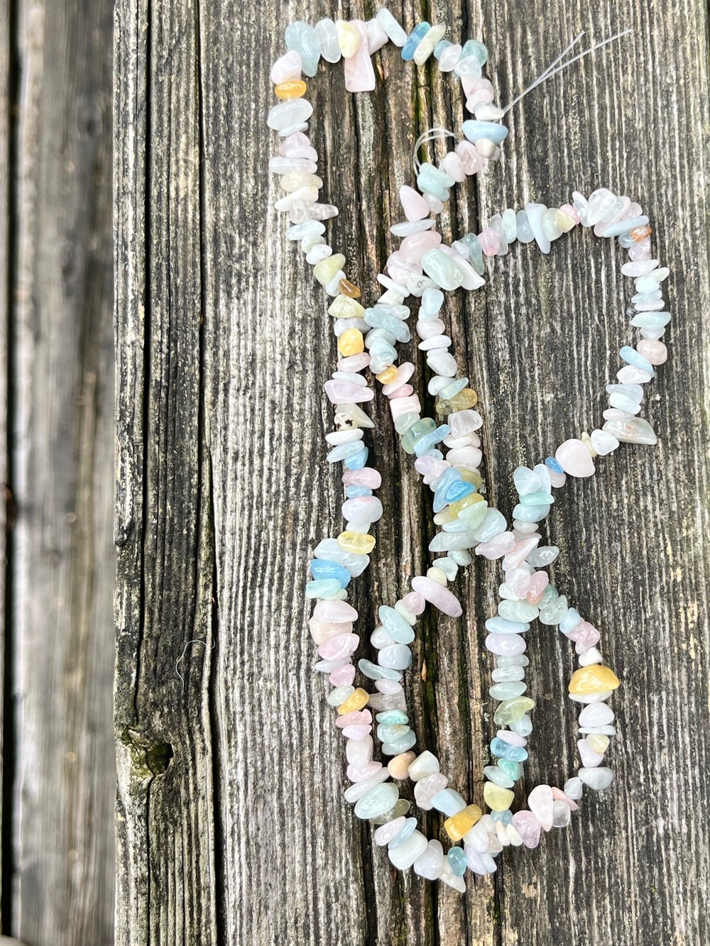 Morganite Chip Bead Strand